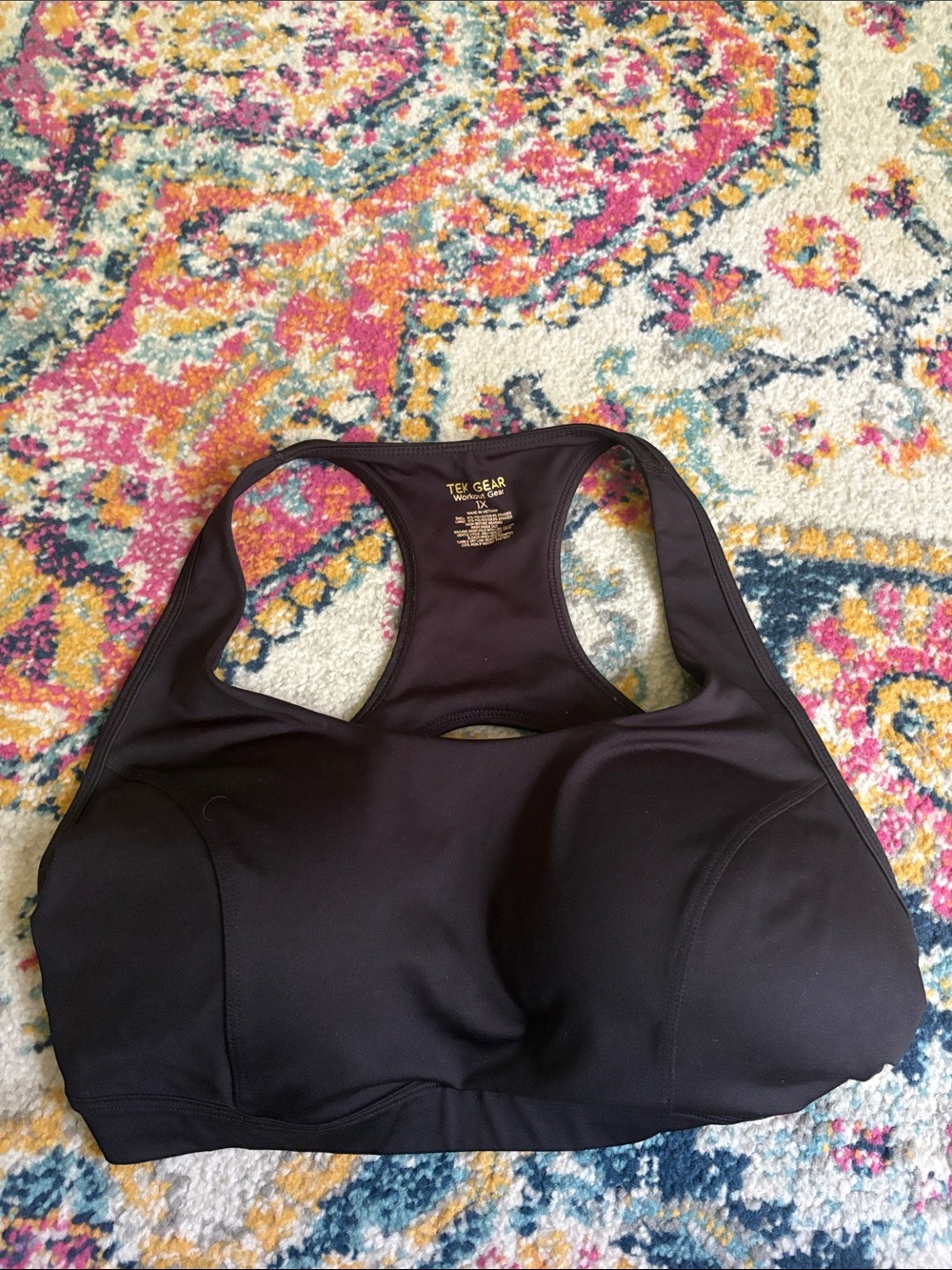 tek gear Black Racerback High-Impact Sports Bra